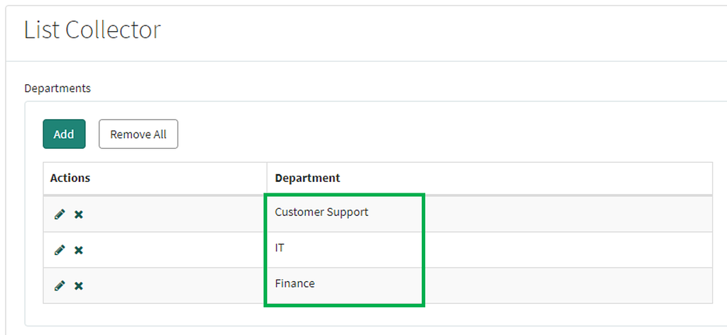 Use a different variable type, e.g. Multi-Row Variable Set to achieve the same outcome