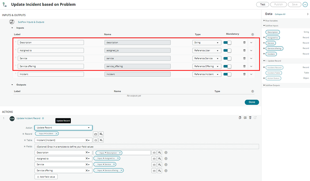 Bad Practice: Pass each variable individually to the subflow